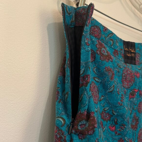 Ian Mosh [UK brand] layered flannel skirt, mixed-pattern lagenlook, sz 6 - Picture 10 of 14